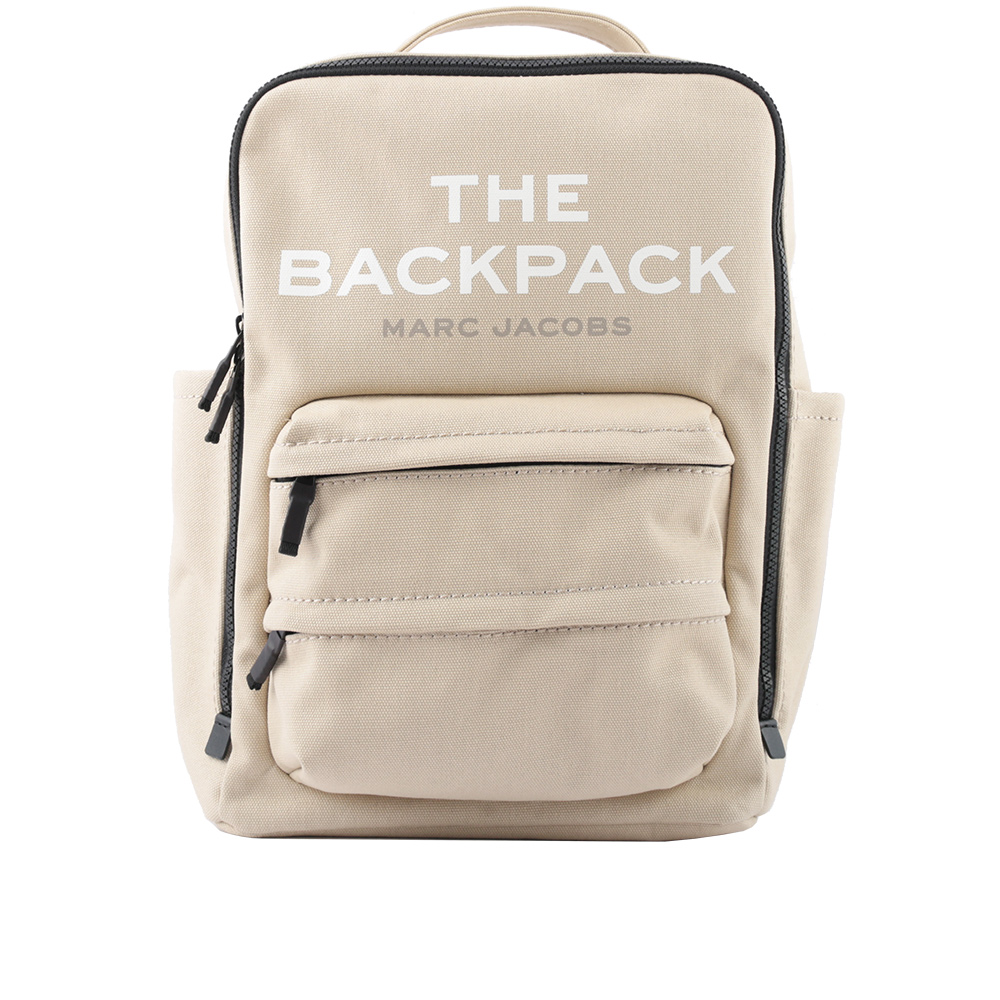 MARC JACOBS The Backpack 帆布雙拉鍊方形後背包(米色) H301M06SP21 260