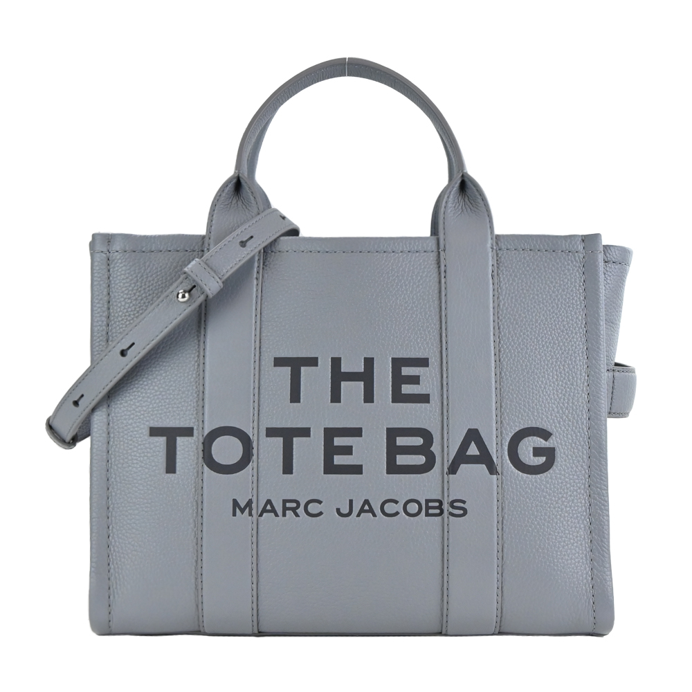 MARC JACOBS MJ The Leather TOTE 皮革兩用托特包-小/灰藍