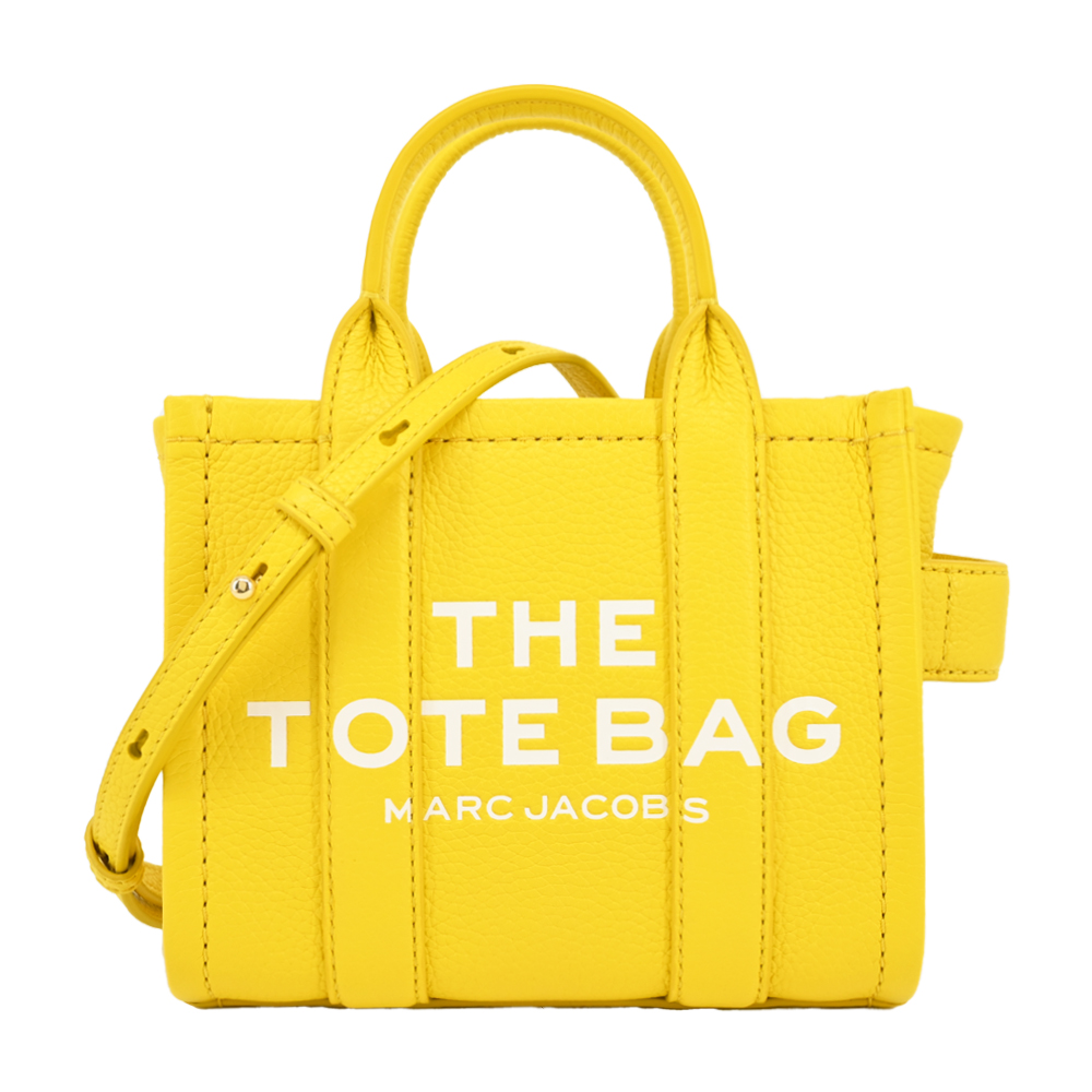 MARC JACOBS THE LEATHER MICRO TOTE 皮革兩用托特包-黃