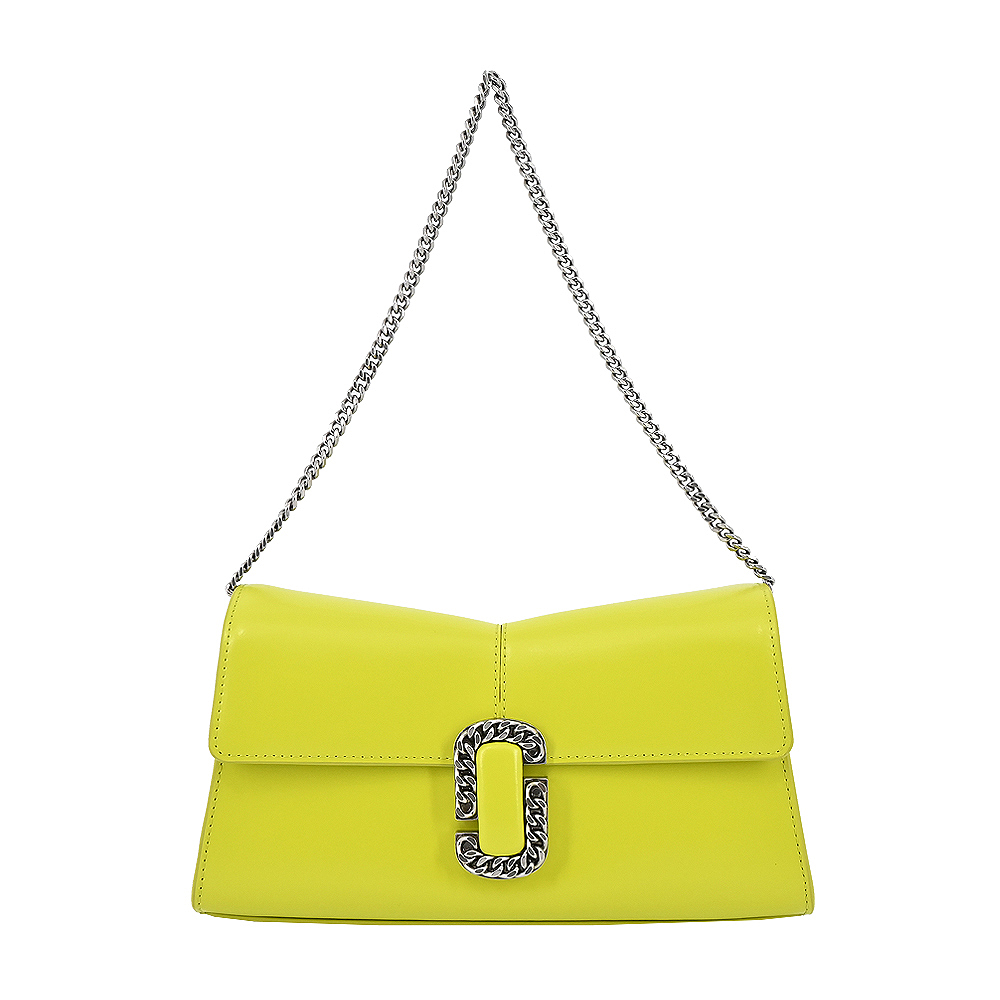 MARC JACOBS St Marc 鏈環LOGO牛皮鏈帶手提包-牛油果綠