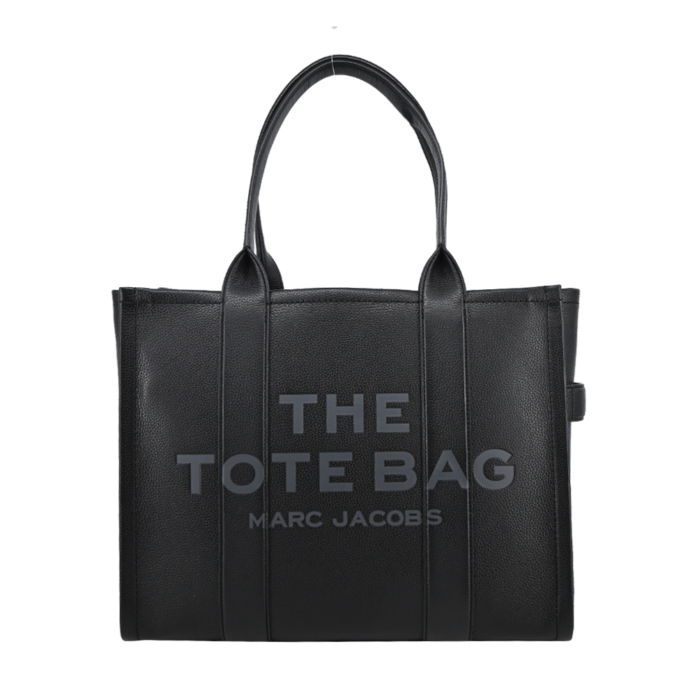 MARC JACOBS The Leather TOTE 皮革肩背托特包-大/黑