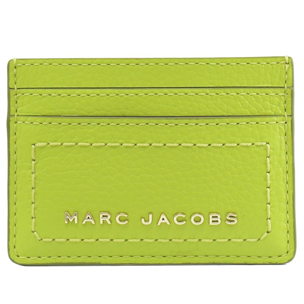 MARC JACOBS 馬克賈伯 浮雕LOGO信用卡名片夾.草綠
