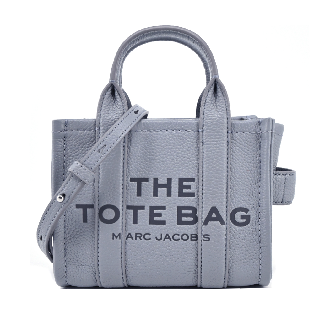 MARC JACOBS THE LEATHER MICRO TOTE 皮革兩用托特包-灰藍