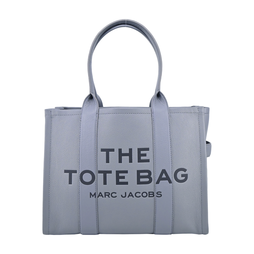 MARC JACOBS The Leather TOTE 皮革肩背托特包-大/灰藍