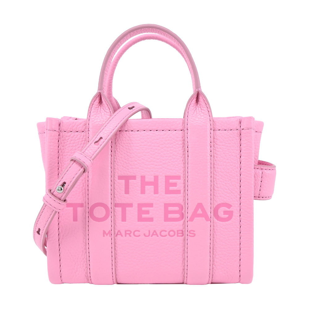 MARC JACOBS THE LEATHER MICRO TOTE 皮革兩用托特包-櫻花粉