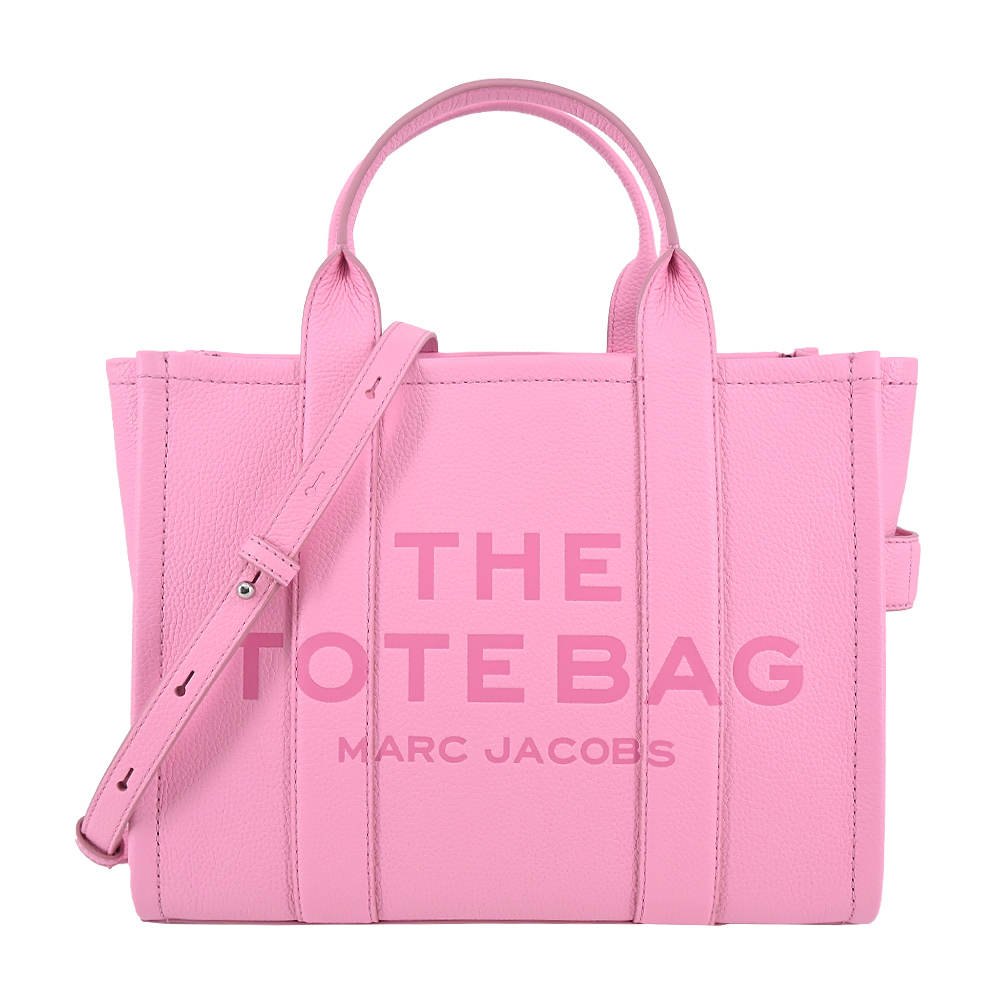 MARC JACOBS The Leather TOTE 皮革兩用托特包-小/螢光粉