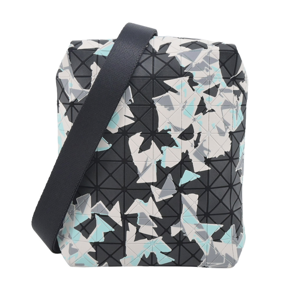ISSEY MIYAKE 三宅一生 BAOBAO幾何混三色多功能小斜揹包-黑灰