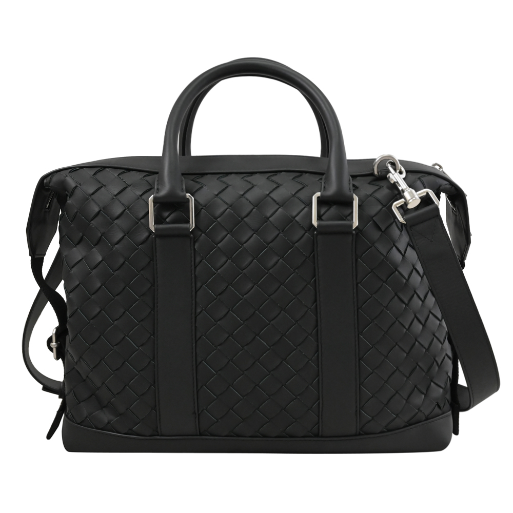 BOTTEGA VENETA 679899 經典編織牛皮大容量兩用公事包.藍黑