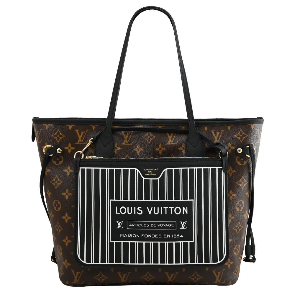 Louis Vuitton LV M11946 Neverfull Inside Out MM 雙面設計子母束口購物包.黑 現貨