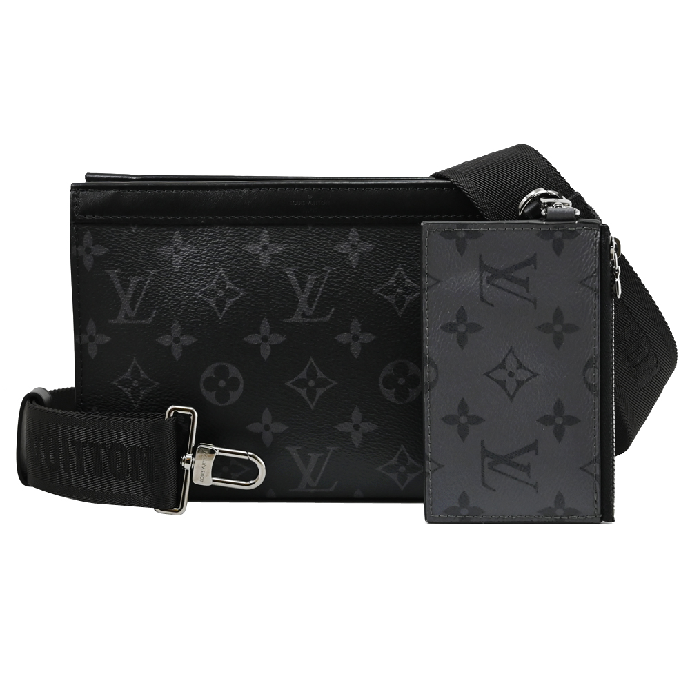 Louis Vuitton 路易威登 LV M81124 GASTON 黑經典花紋二合一斜背包 現貨