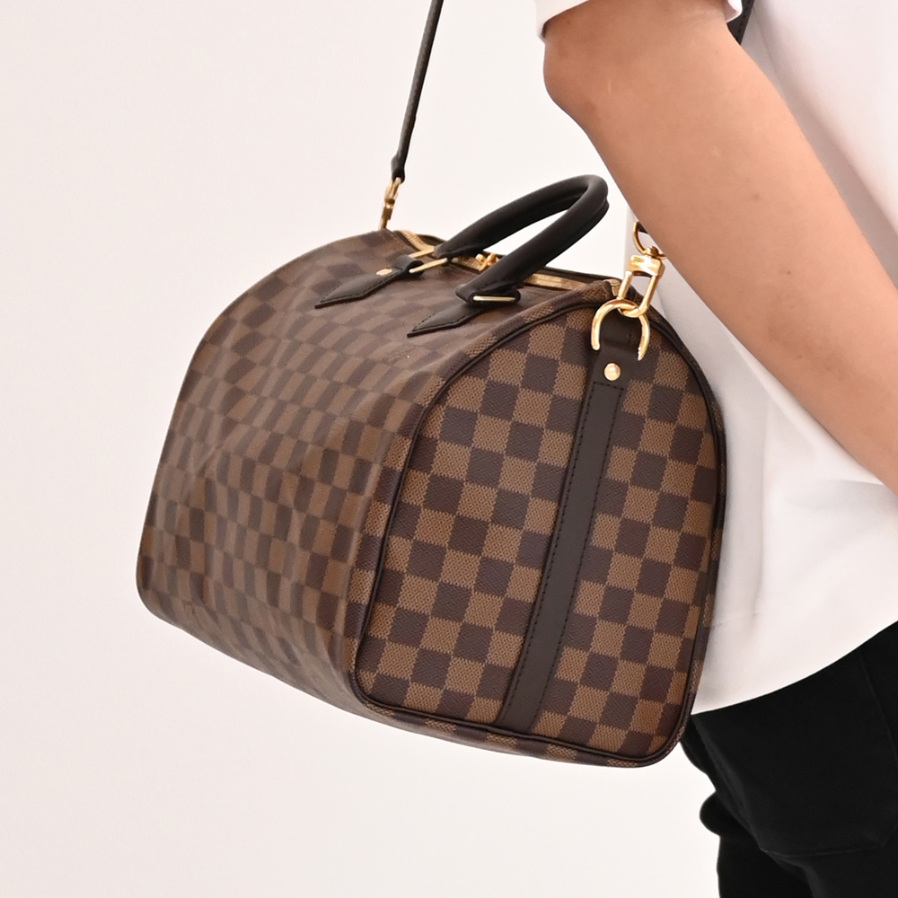 Louis Vuitton 路易威登 LV N40590 Speedy Bandoulière 經典棋盤格紋兩用波士頓包(附鎖組) 現貨