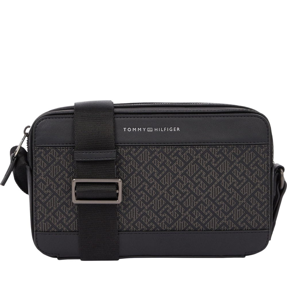 TOMMY HILFIGER MONOGRAM REPORTER 黑色男款包包