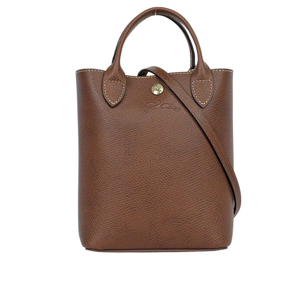 LONGCHAMP Epure XS 牛皮手提/斜背二用迷你托特包(棕色) 10269 HYZ 035