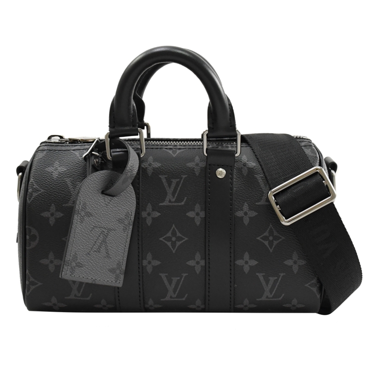 Louis Vuitton 路易威登 LV M46271 Keepall Bandoulière 25 黑經典花紋兩用波士頓包