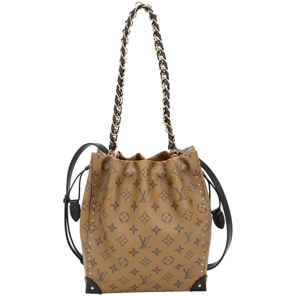 Louis Vuitton 路易威登 M13324 Noe Trunk PM Monogram經典牛皮帆布兩用水桶包(咖啡色)