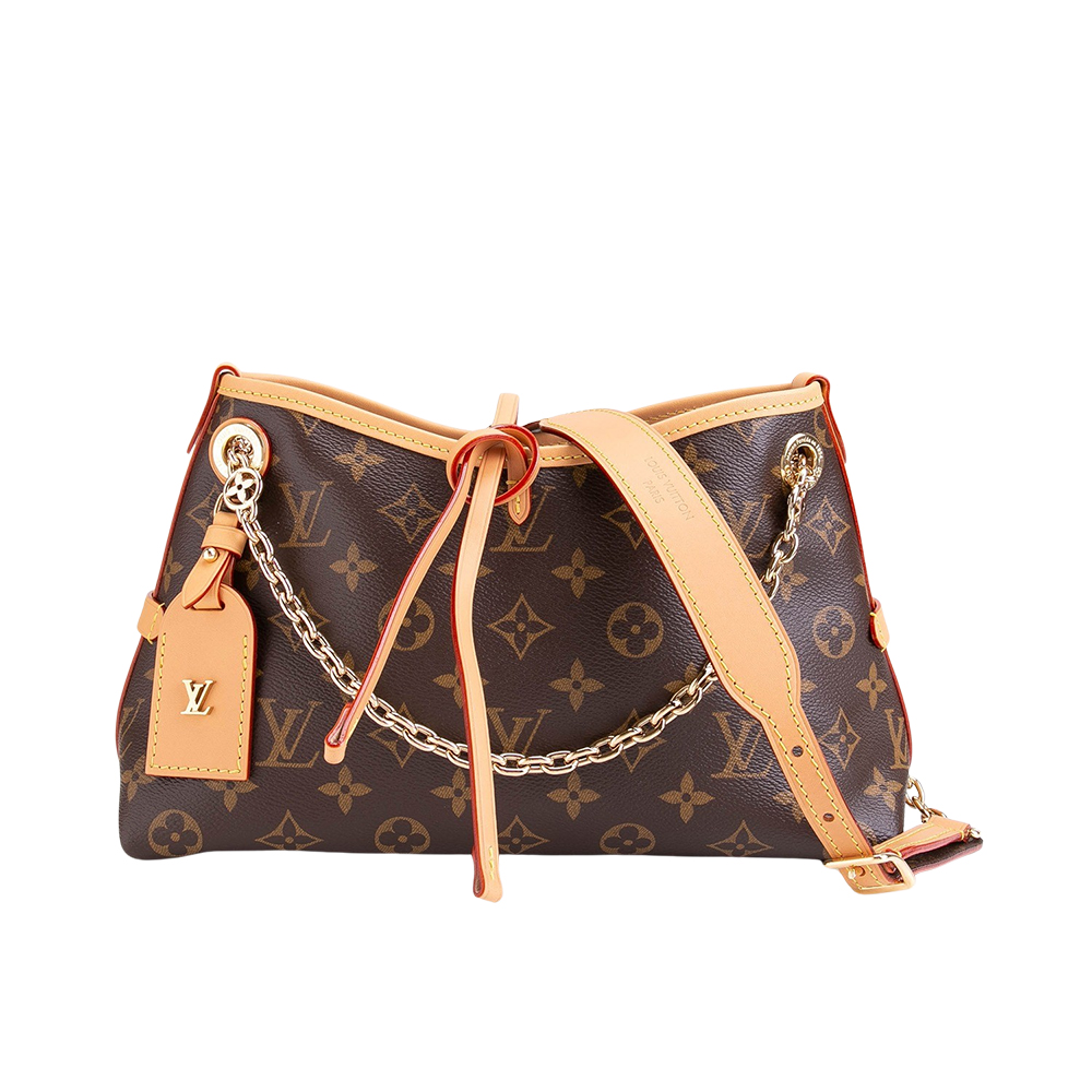 LV LOUIS VUITTON路易威登 M13014 CarryAll BB Monogram 帆布鍊帶 / 斜背包