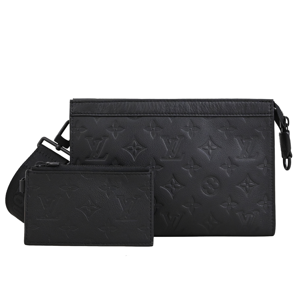 Louis Vuitton 路易威登 LV M81115 GASTON 經典花紋牛皮二合一斜背包 現貨