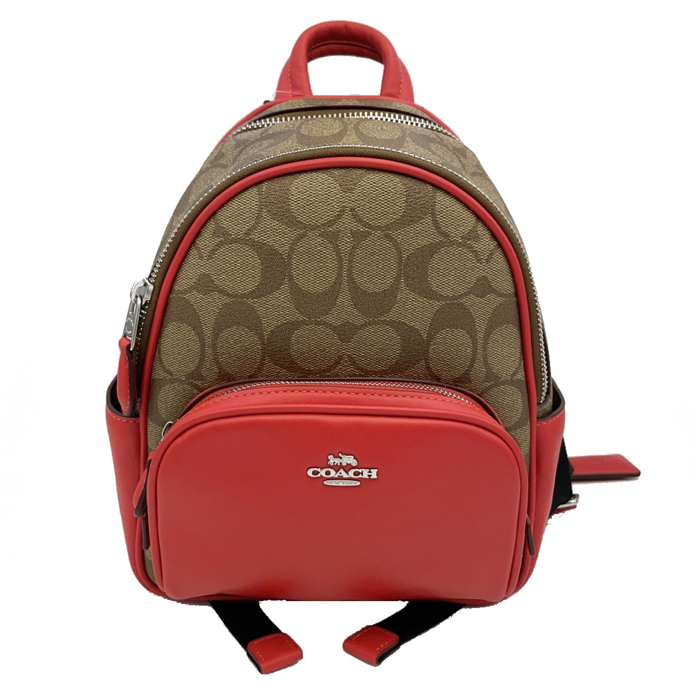 【COACH】C LOGO雙層小款後揹包(小款/紅)