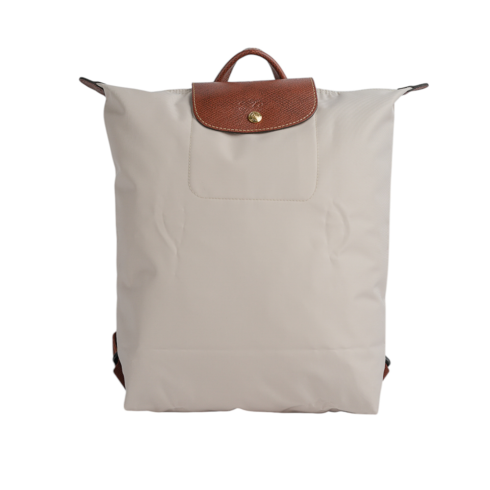 LONGCHAMP Le Pliage Original M 再生帆布中型折疊後揹包(紙白色) 10284 089 P71