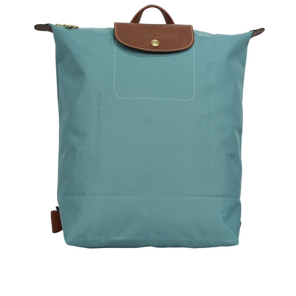 LONGCHAMP Le Pliage Original M 再生帆布中型折疊後揹包(尤加利色) 10284 089 P93
