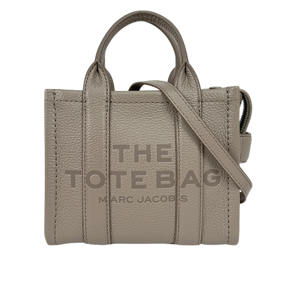 MARC JACOBS THE LEATHER TOTE 粒面皮革迷你托特包(水泥灰)