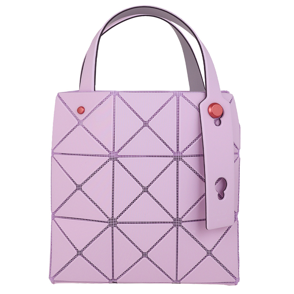ISSEY MIYAKE 三宅一生 BAOBAO 粉紅霧面方格3x3小手提包