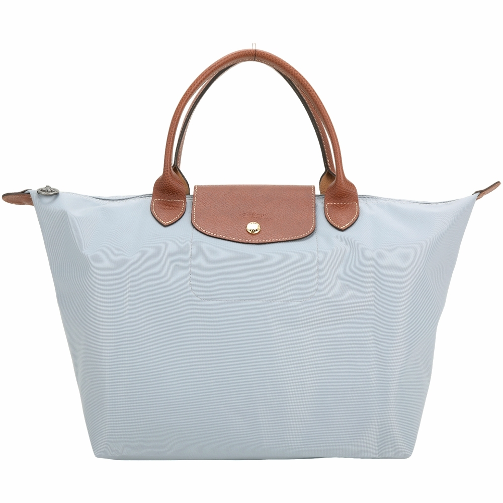 LONGCHAMP Le pliage 原創系列 短提把摺疊水餃包(M/鋼灰色)
