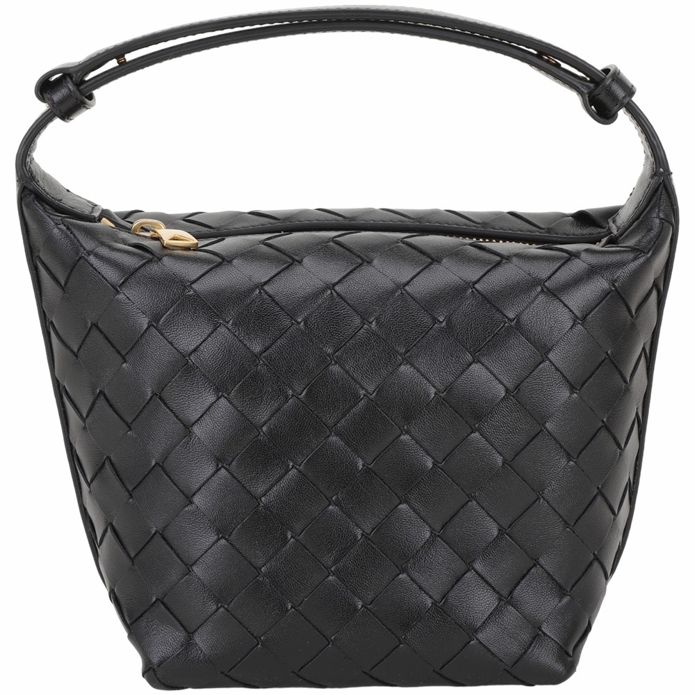 BV BOTTEGA VENETA 寶緹嘉 Candy Wallace 小牛皮編織肩背腋下包(黑色)