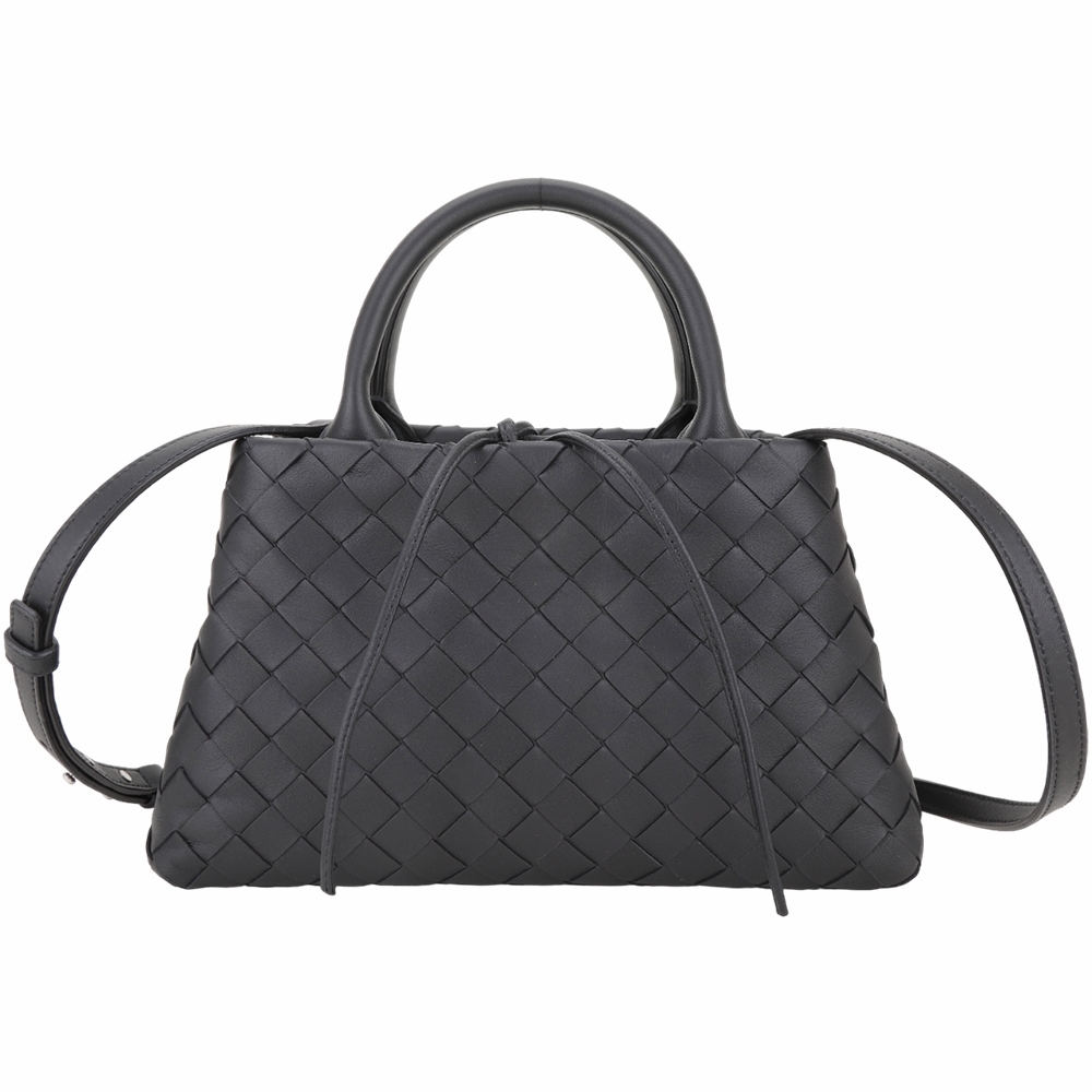 BOTTEGA VENETA 寶緹嘉 Intrecciato BV 小羊皮編織手提/肩揹包(黑色)