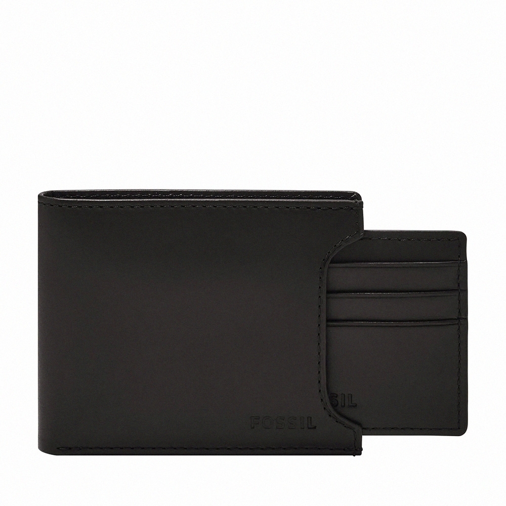 FOSSIL Derrick 二合一可拆式短夾-黑色 ML3685001