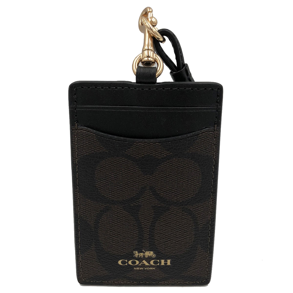 【COACH】C LOGO證件識別證保護套(深咖)
