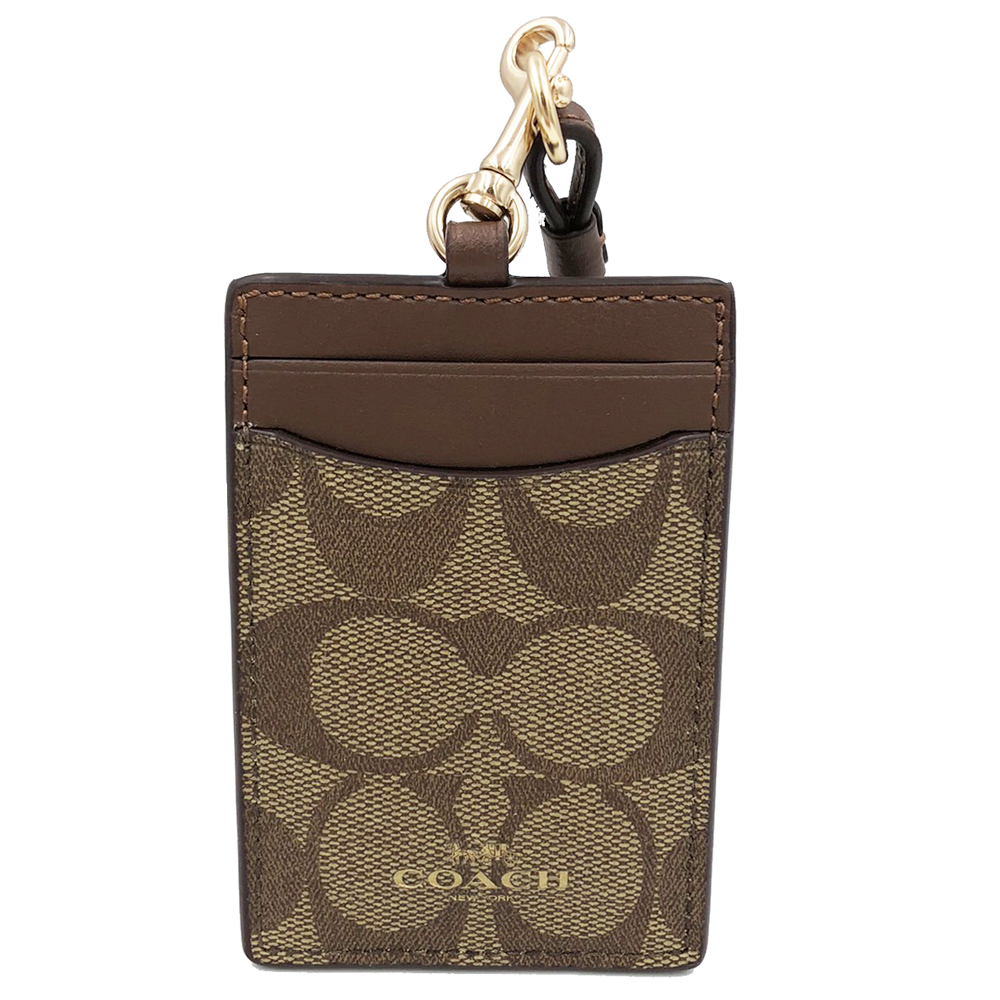 【COACH】C LOGO證件識別證保護套(焦糖)