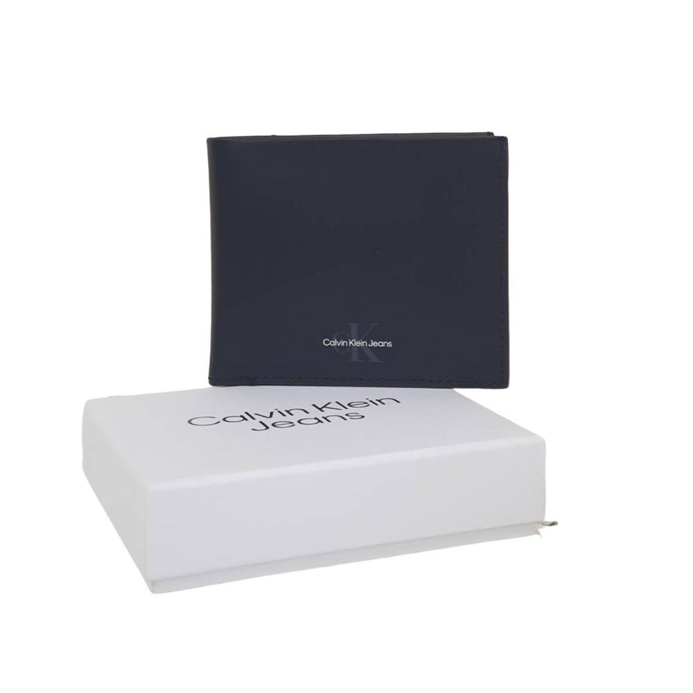 Calvin Klein 專櫃禮盒 CK 男生 短夾 壓紋LOGO 男款 多卡 皮夾
