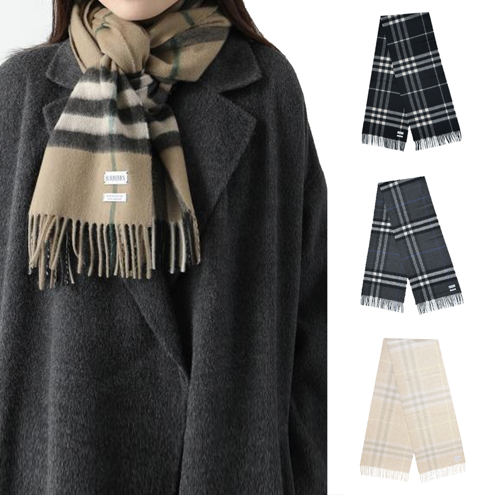 BURBERRY經典格紋喀什米爾圍巾(任選)