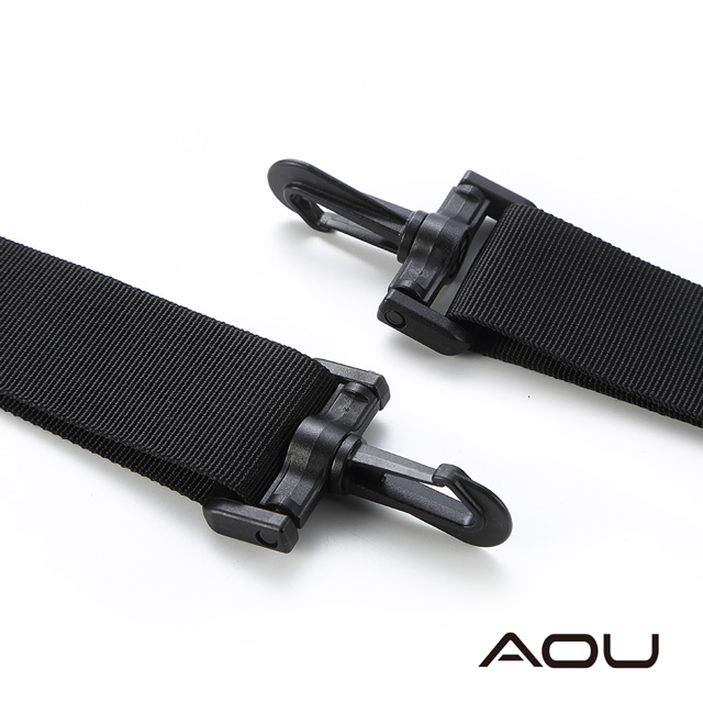 AOU YKK扣具 輕量活動式強化耐重背帶 側背帶 公事包背帶 尼龍背帶(黑)03-007D2