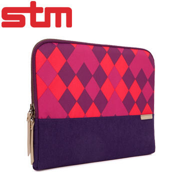 澳洲 STM Grace Sleeve 15吋時尚菱格紋筆電袋 - 紫色