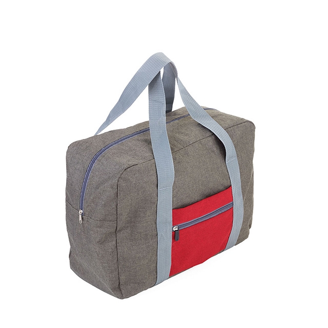 【TROIKA】快速摺疊收納旅行袋-紅灰色