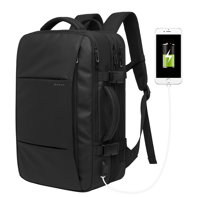 【leaper】大容量可加大三隔層USB充電商務旅行電腦後背包