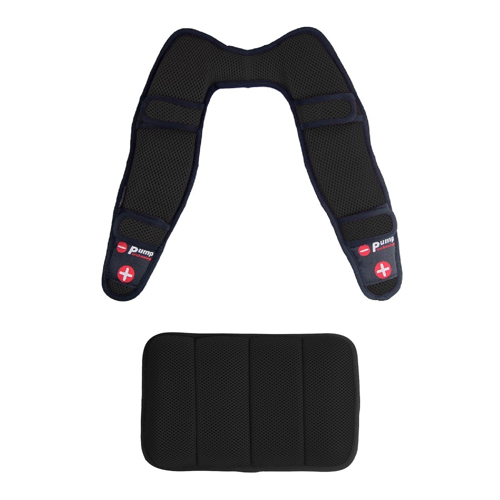 Dr. Air DIY多用途氣墊可調式減震釋壓雙肩背帶墊(大)+氣墊護腰墊(大)