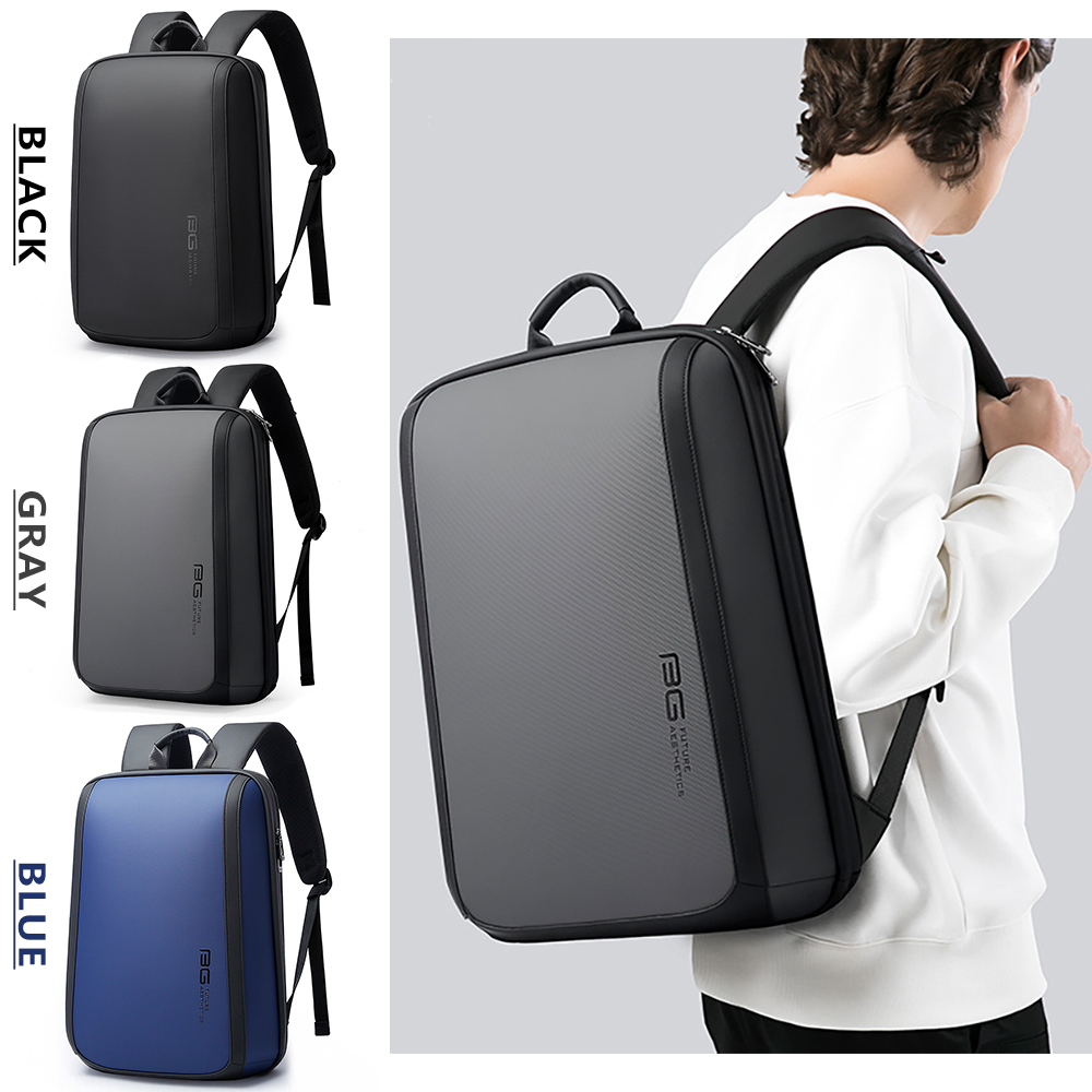 【leaper】素色極簡現代都市風休閒商務旅遊多功能防潑水15.6吋筆電後背包