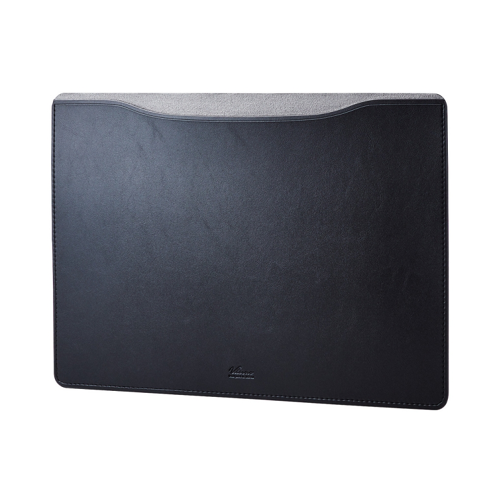 ELECOM MacBook 16吋用皮革收納內袋-漆黑