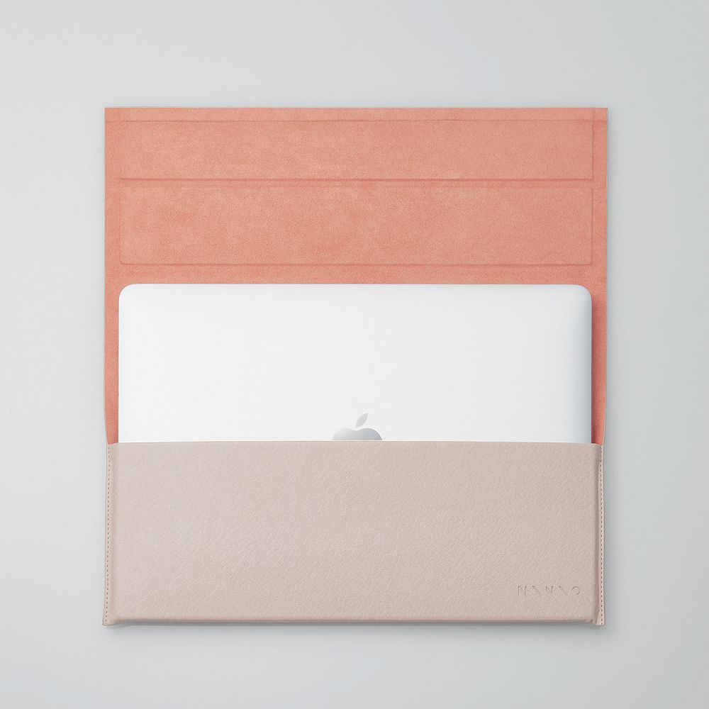 ELECOM MINIO 13吋MacBook皮套 白×橙