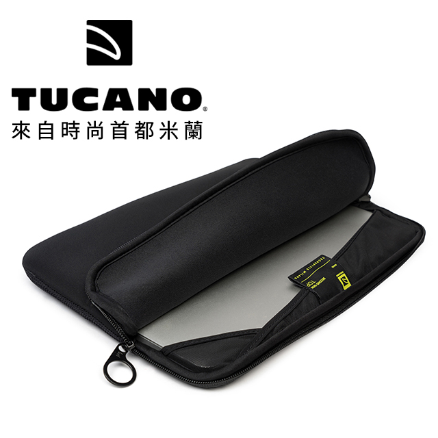 義大利 TUCANO Top 頂級防滑落筆電袋 16吋 - 黑色