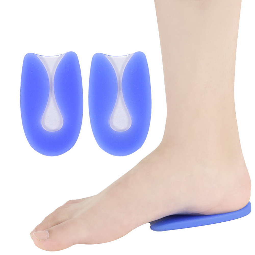 (杰恆)los1179藍色矽膠U型足跟墊後跟墊足跟部矽膠後跟墊柔軟減震保護足