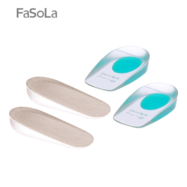 【FaSoLa】緩解足壓矽膠隱形增高墊 男-一般款(1.5cm)