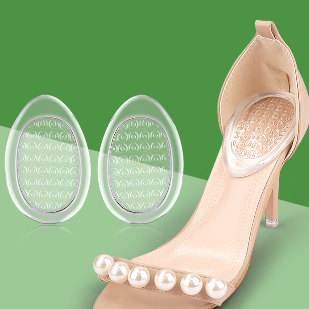 大友los1981貳組透明隱形後跟墊 透明水晶GEL顆粒後半墊 半碼墊磨腳後跟墊保護