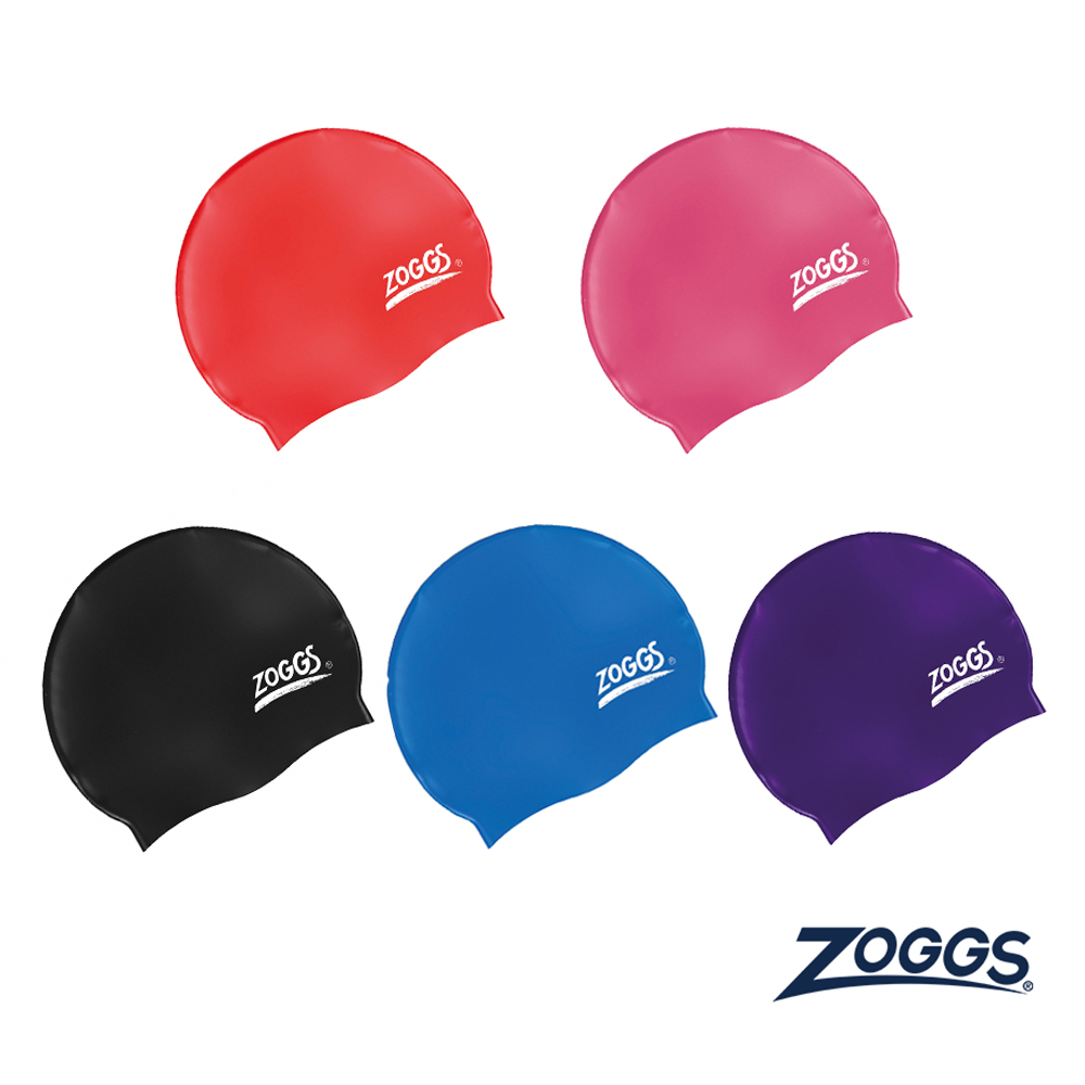 ZOGGS 成人 經典素面矽膠泳帽(防水/選手可用)