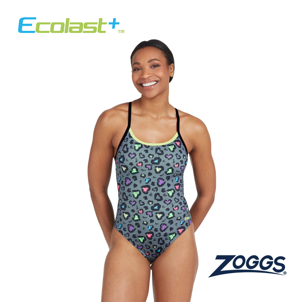 ZOGGS 女性《豹發女力》運動連身泳裝