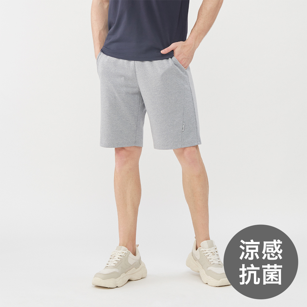 GIORDANO 男裝涼感抗菌休閒短褲-03 中花灰