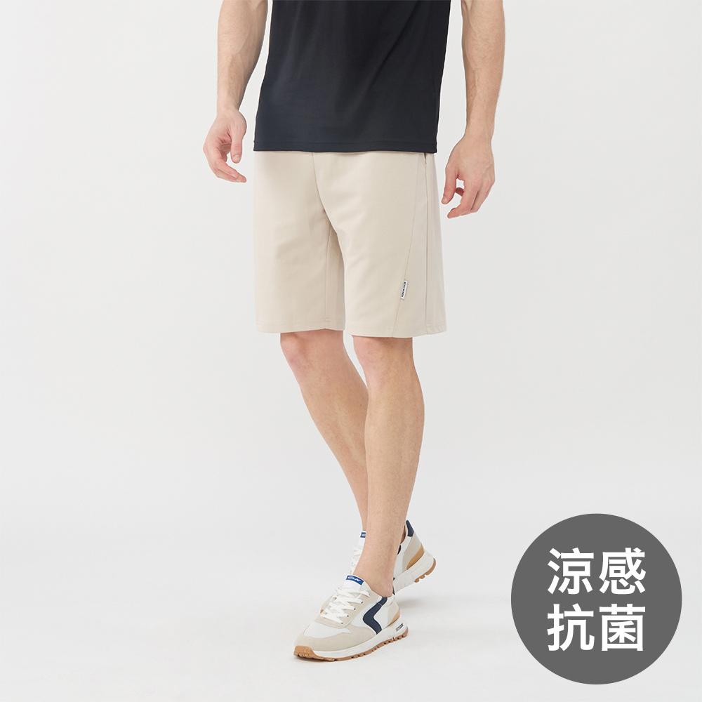 GIORDANO 男裝涼感抗菌休閒短褲-17 米咖色